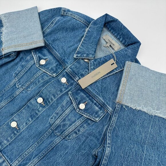 Hudson Jeans Jackets & Blazers - Hudson Jeans Women's Wide Cuffed Cropped Denim Jacket, Size Medium, Lt. Blue